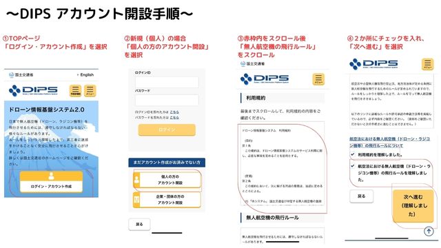 DIPS アカウント開設手順その１