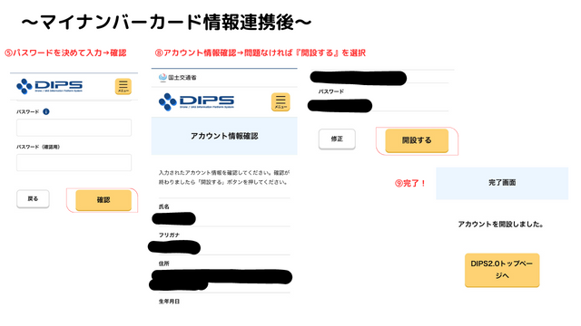 DIPS アカウント開設手順その３